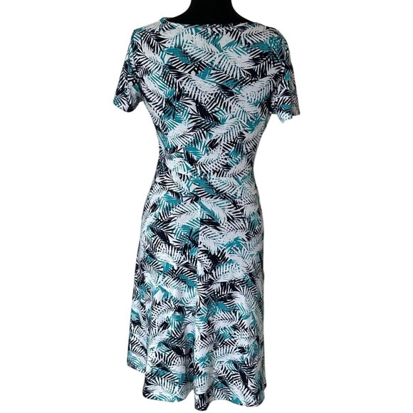 MS Basic Brand Midi Sundress V-neck Tropical Theme 100% Polyester Women's Size M - Picture 2 of 14